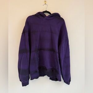 Purple distressed Amiri hoodie